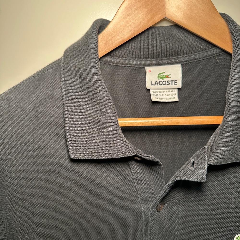LACOSTE - Classic Black Polo, Men’s Size 3XL - Picture 4 of 9